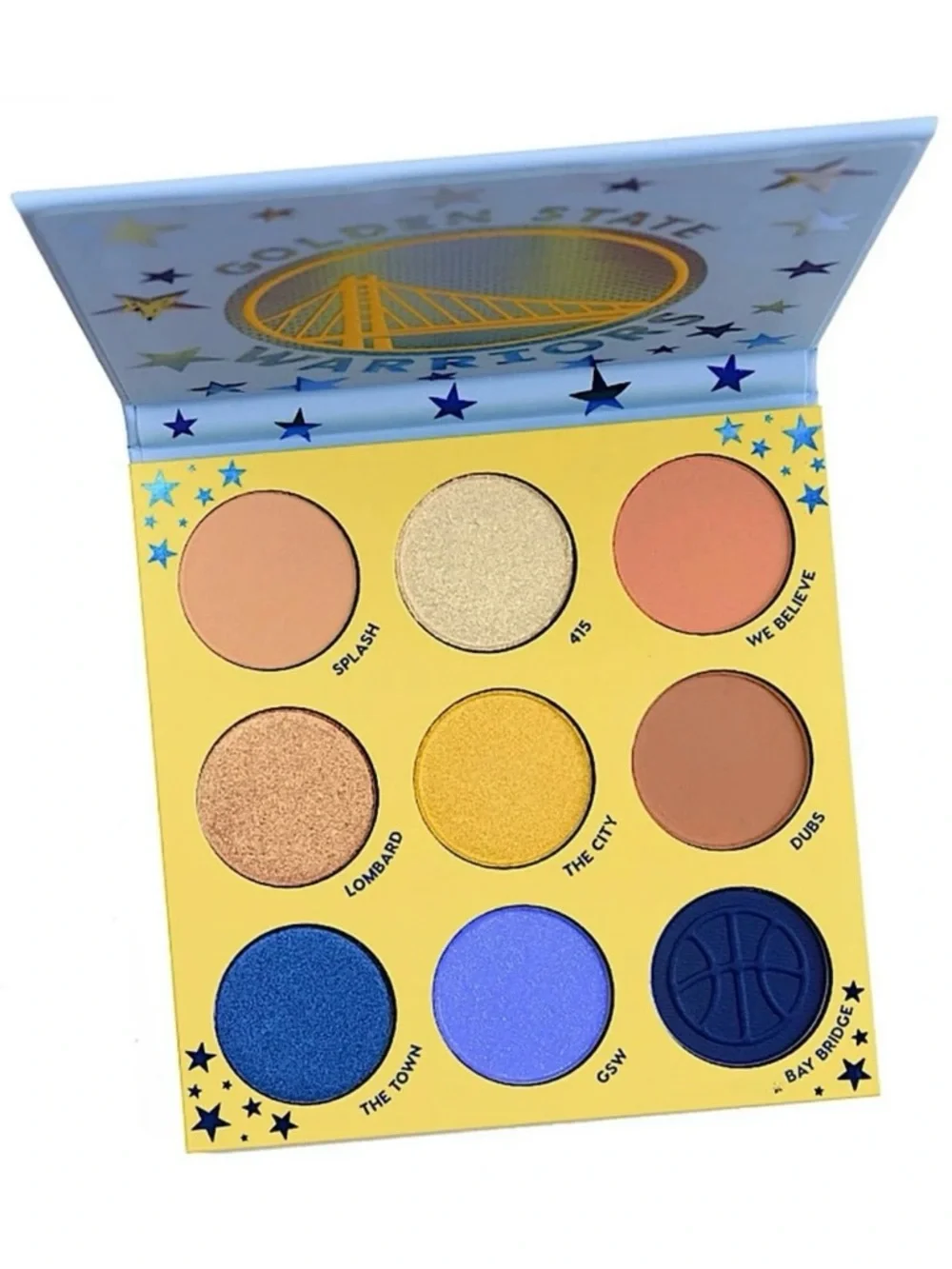 💙💛 Colourpop x NBA Golden State Warriors Pressed Powder Eyeshadow Palette